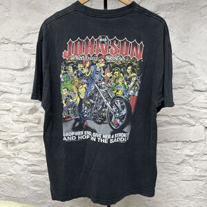 Vintage Big Johnson West Coast Choppers OCC Parody Biker Motorcycle Faded XL